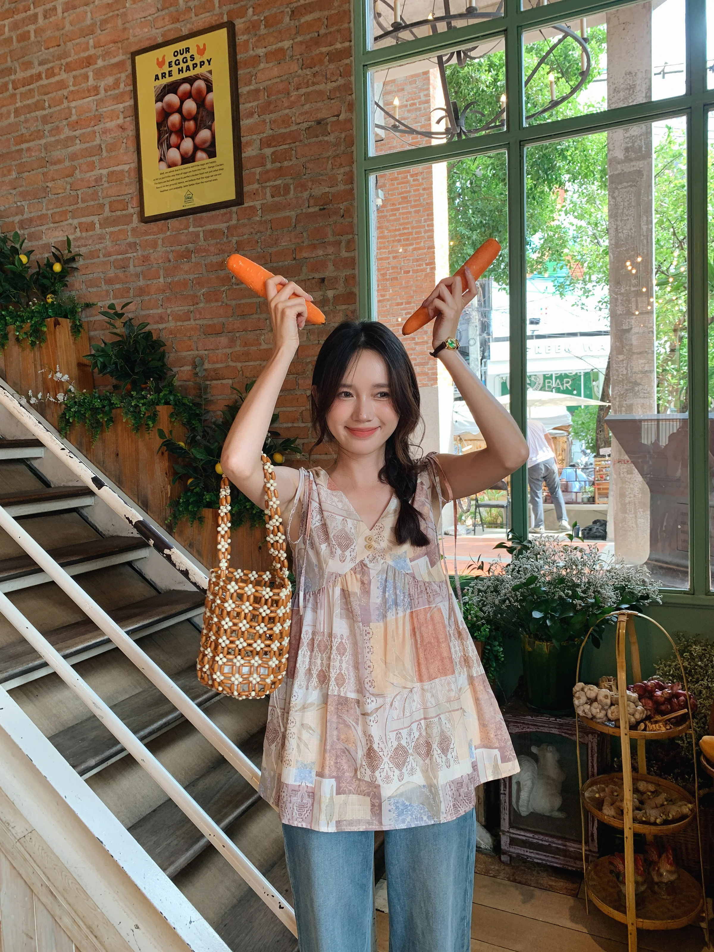 Vacation Style Printed Chiffon Camisole Top Women Summer Sleeveless Off Shoulder Strap Blouse Sweet Lightweight Flowy Tank Shirt