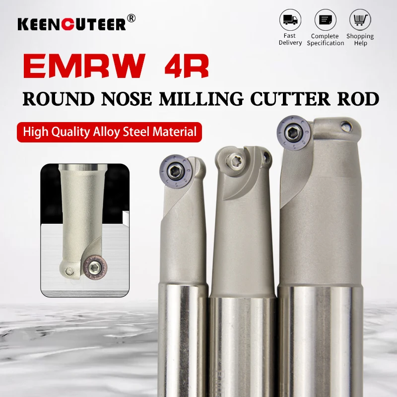 EMRW 4R round nose milling cutter C12/C20 super shock-resistant tool holder boring bar holder for RPMT08T2 cutting tool