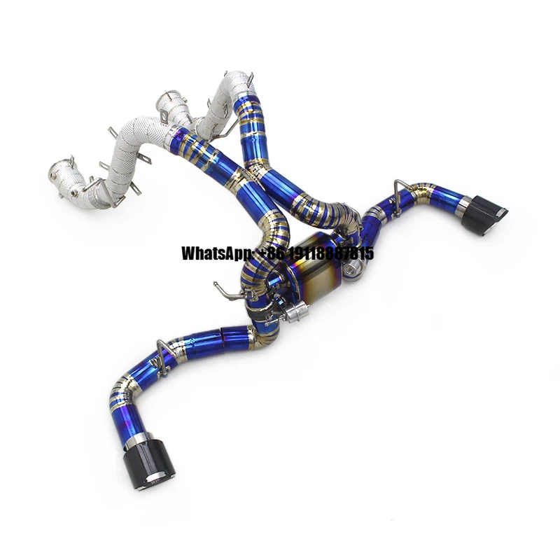 Auto Tuning Sound Full Exhaust for Mclaren 540 Coupe/540C/570S/570GT 3.8T 2015+ Free Flow Downpipe Titanium Valved Muffler Pipe