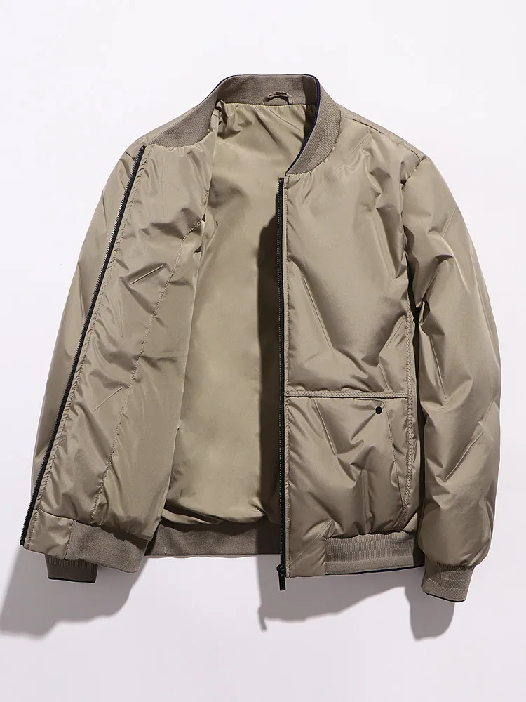 

Новая зимняя легкая теплая модная мужская бейсбольная куртка из хлопка с воротником-стойкой, тонкая, повседневная, с длинными рукавами