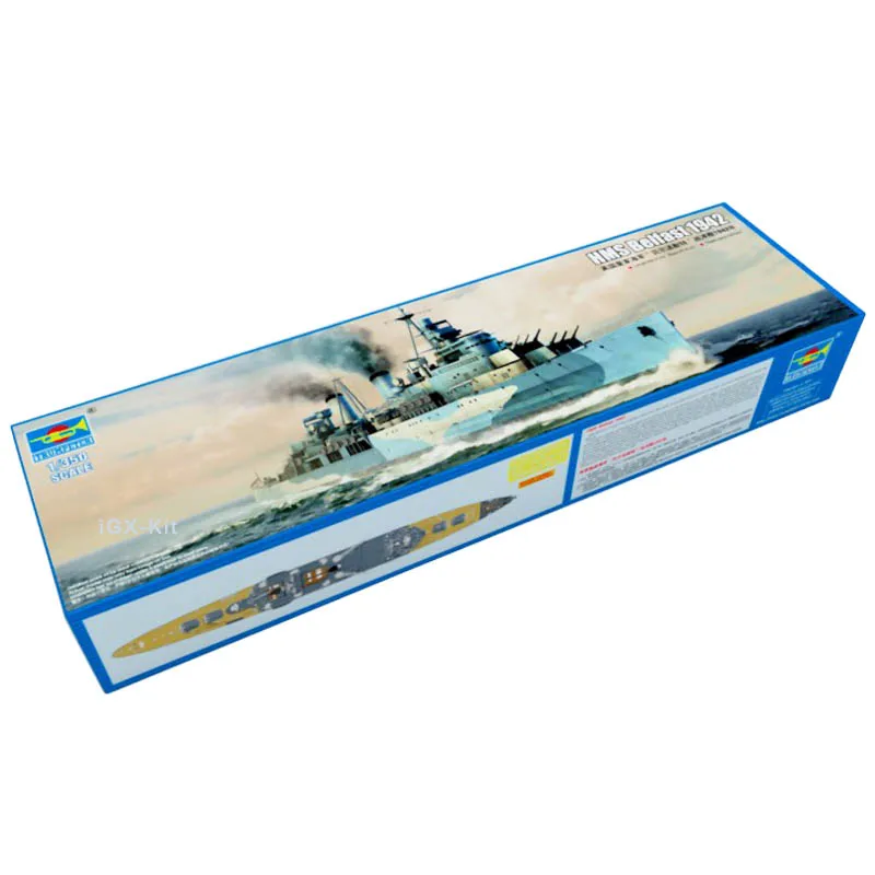 트럼펫 05334 1/350 HMS 벨패스트 영국 라이트 크루저 1942, 군용 선박 조립 플라스틱 장난감, 수공예 모델 빌딩 키트