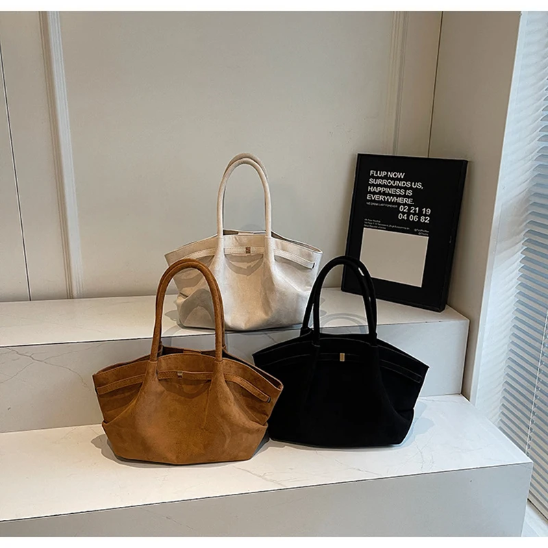 

sac fourre-tout en cuir Hanachamois cuir banlieue unique épaule inclinée sac croisé luxe sous les bras sac à main sac pour femm