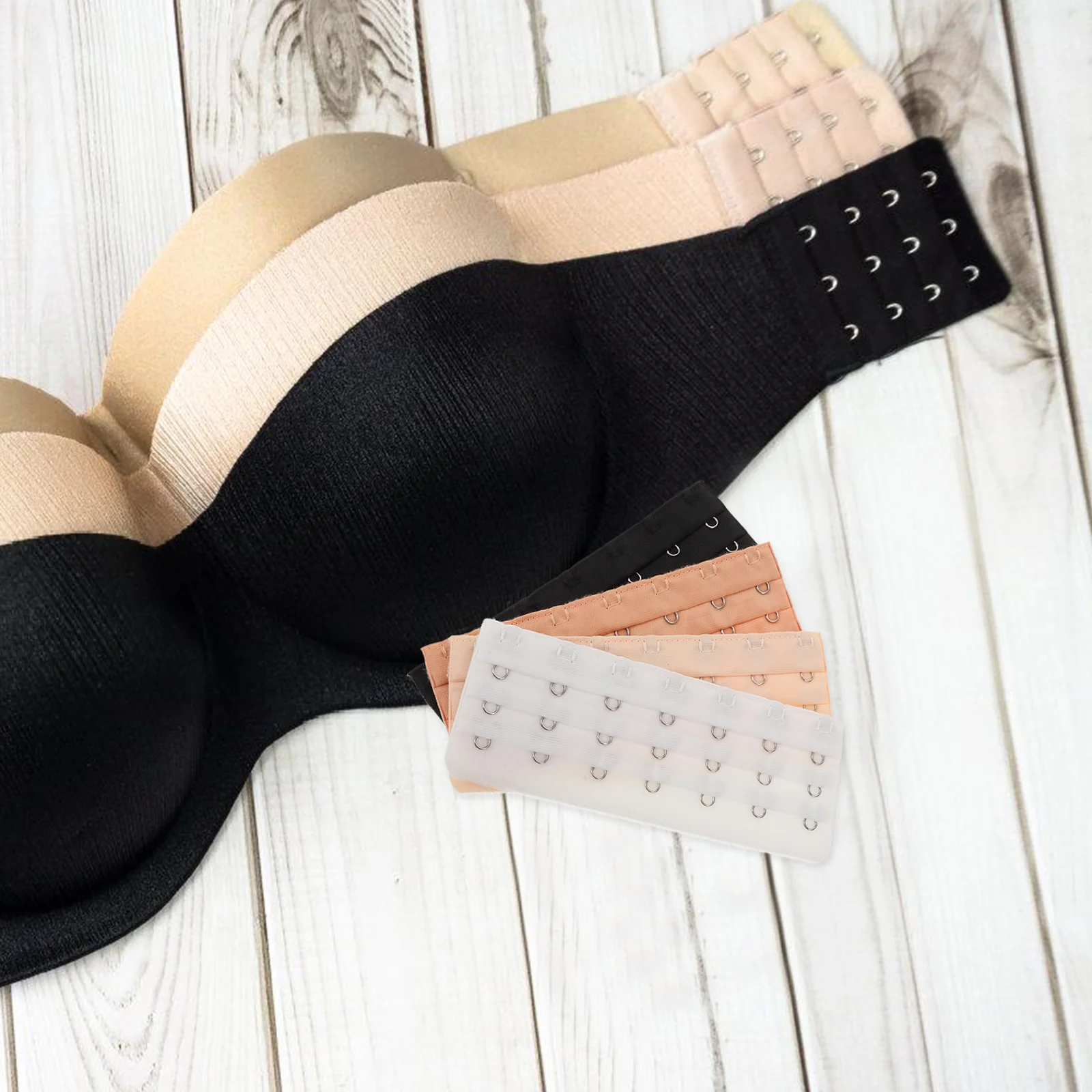 4 Pcs Shapewear 7 Hook Extension Corset Extensions Hooks Plus Size for