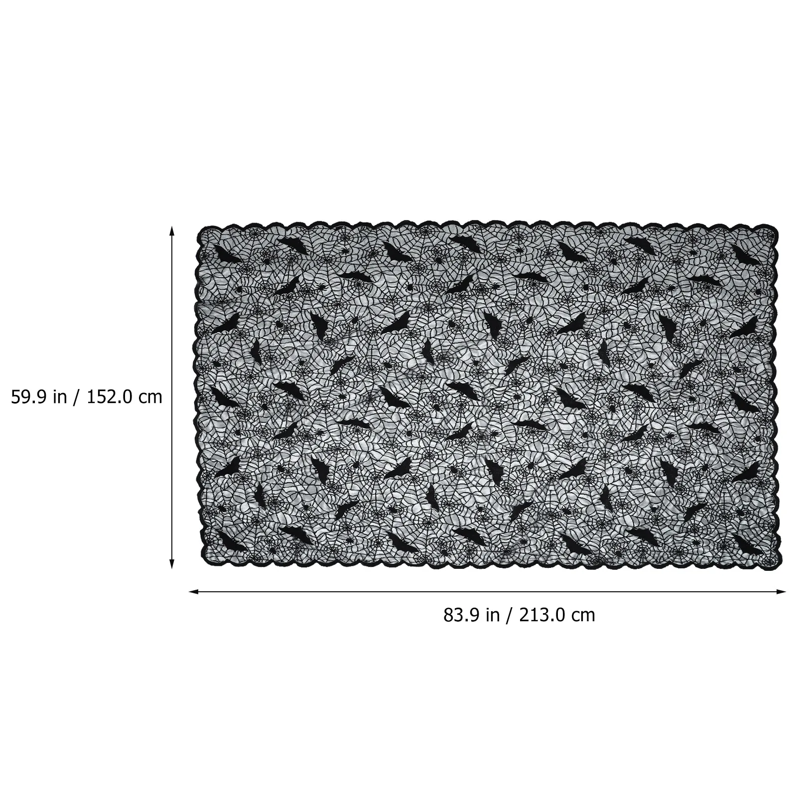 

1 pc Halloween Spider Web Lace Tablecloth Black Decorative Party Wedding Event Ghost Festival Haunted House Cloth