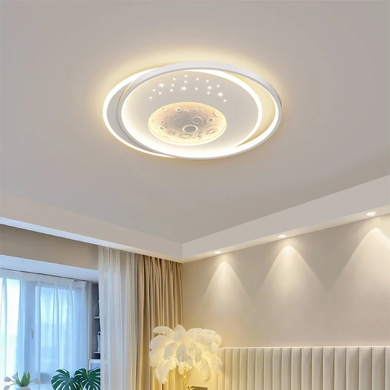 

Lunar Bedroom Ceiling Lights Mijia Smart Eye Protection Lamp Children's Room Lamp Modern Minimalist Planet Master Bedroom Lamp