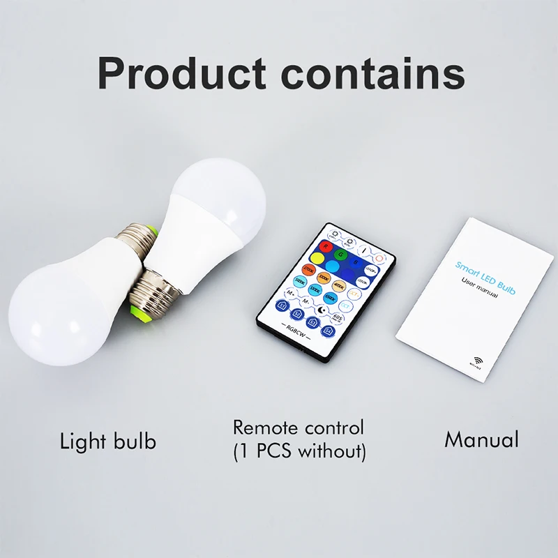 Bombilla inteligente RGB para decoración de sala de estar, luces LED regulables con WIFI, aplicación de Control remoto por voz con Yandex, Alexa,