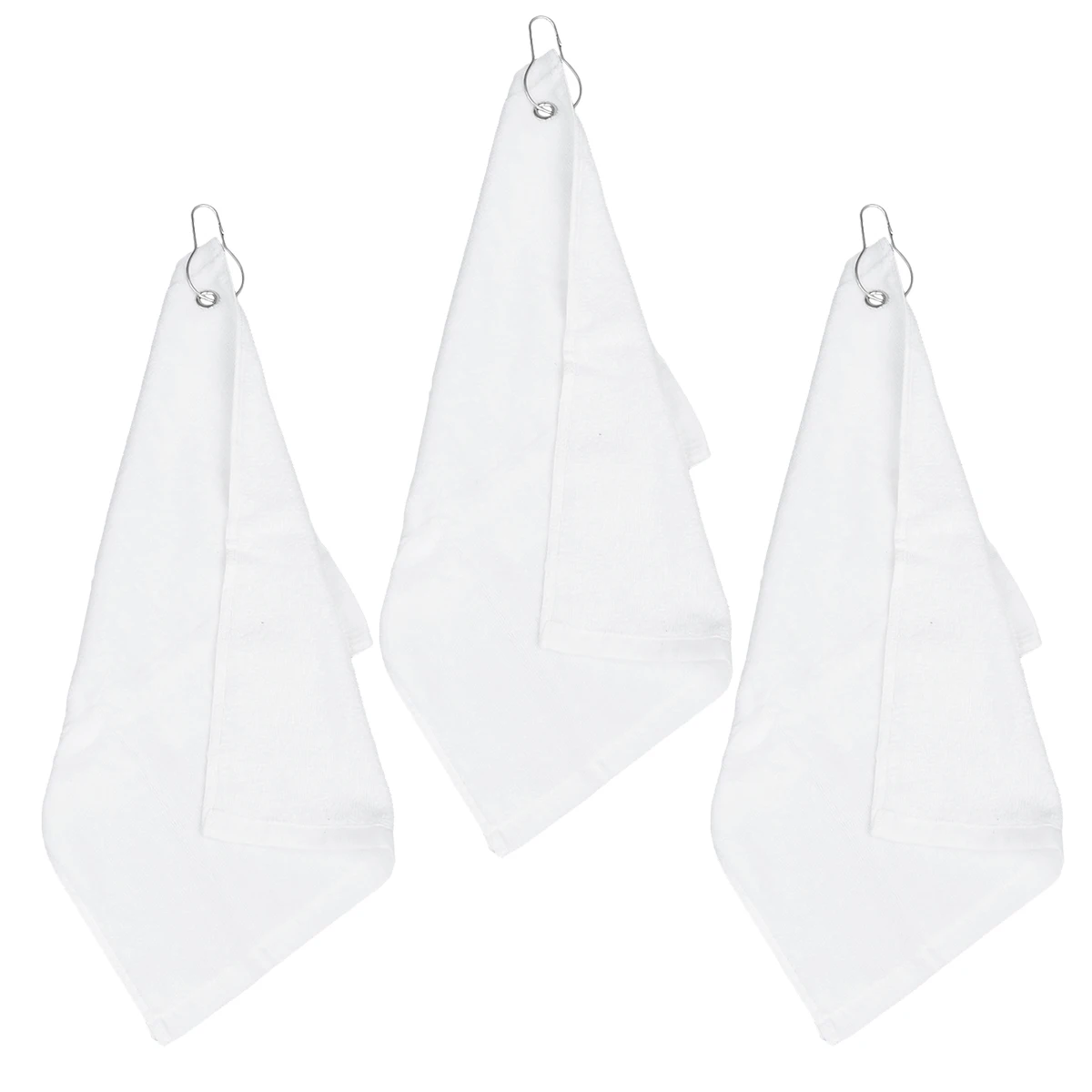 

3 Pcs Golf Towel Practical Hole with Hook Breathable Water Absorption Cotton Outdoor