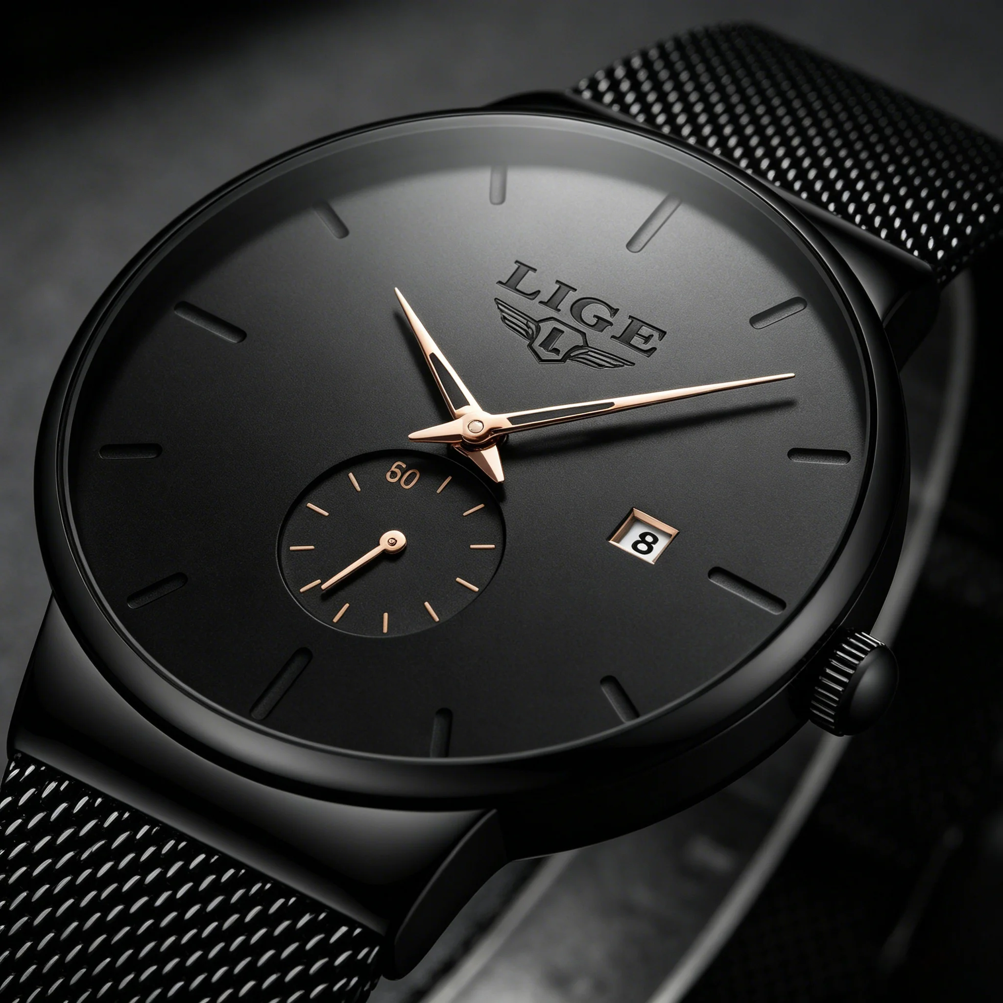 

LIGE Sports Mens slim Watches Top Brand Luxury Waterproof Sport Watch Men Ultra Thin Dial Quartz Watch Casual Relogio Masculino