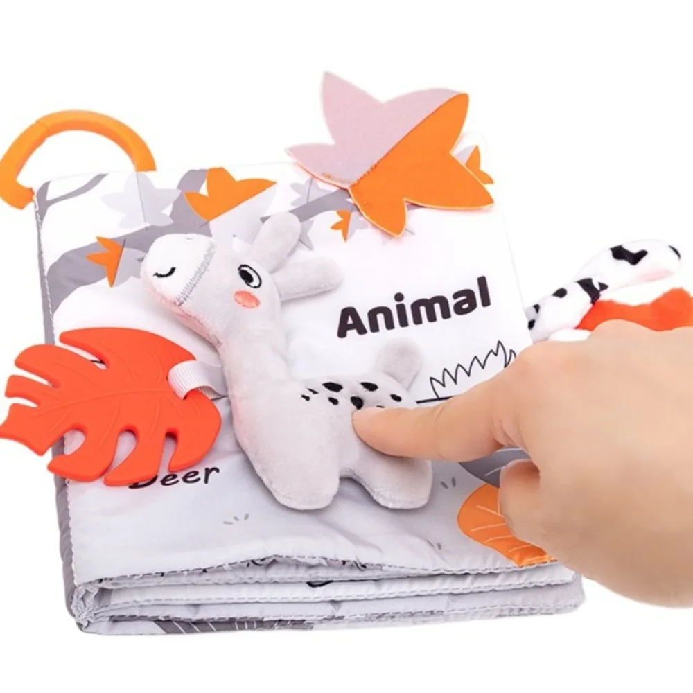 Not Be Torn Infant Baby Cloth Book Animal Tails High Contrast Quiet Cloth Book Soft Toddler Toy Soft Baby Books Early Learning