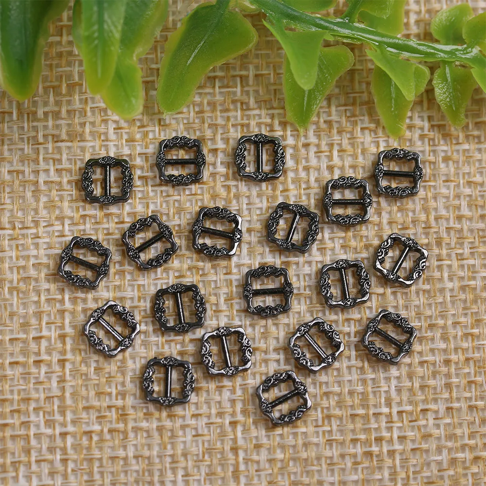 20/40pcs High Quality Girls  Mini Ultra-small Pattern Belt Buttons  Bags Accessories Tri-glide Buckle Diy Dolls Buckles