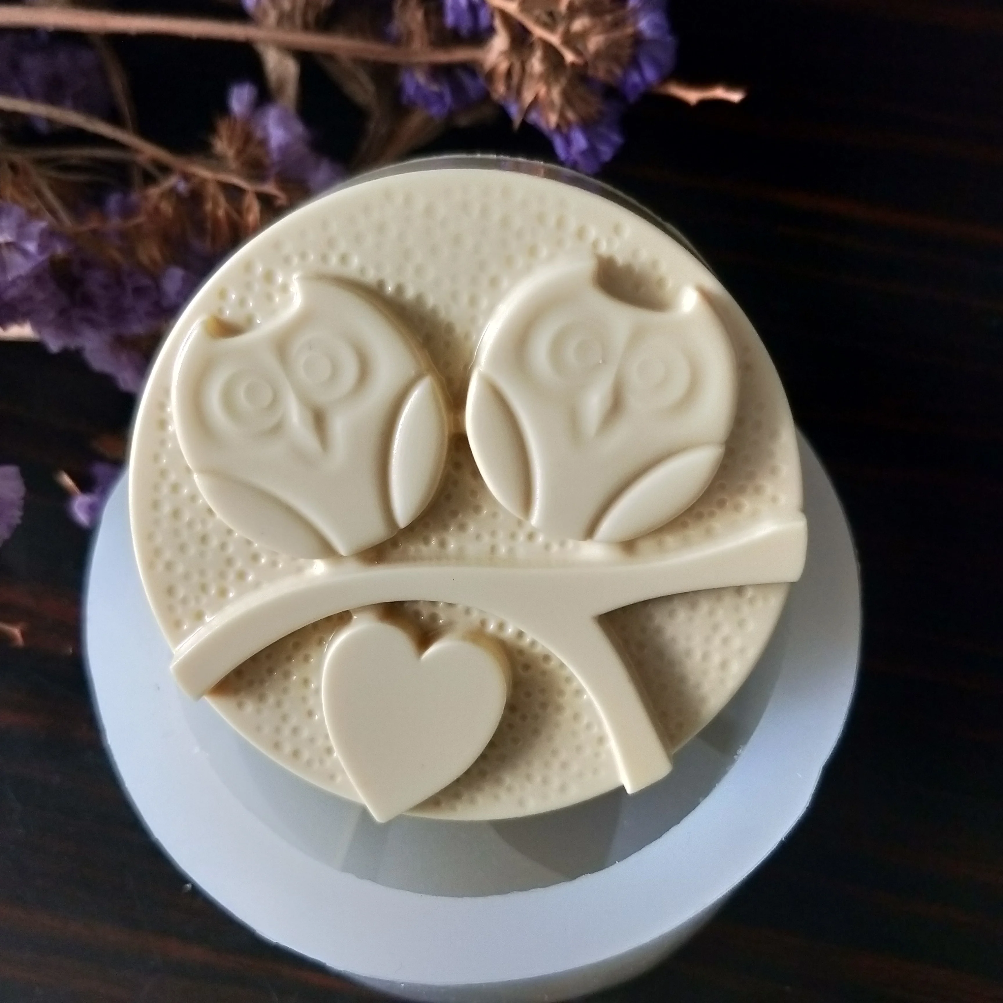 

DW0158 PRZY Mold Silicone Round Soap Molds Gypsum Chocolate Candle Candy Mold Love Heart Tree Clay Resin Couple Owl Moulds