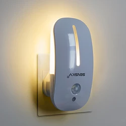 Sensky Motion Sensor LED Night Light Eye Friendly Front Low Light and Bright Back Light Design Night Lights for Bathroom Hallway