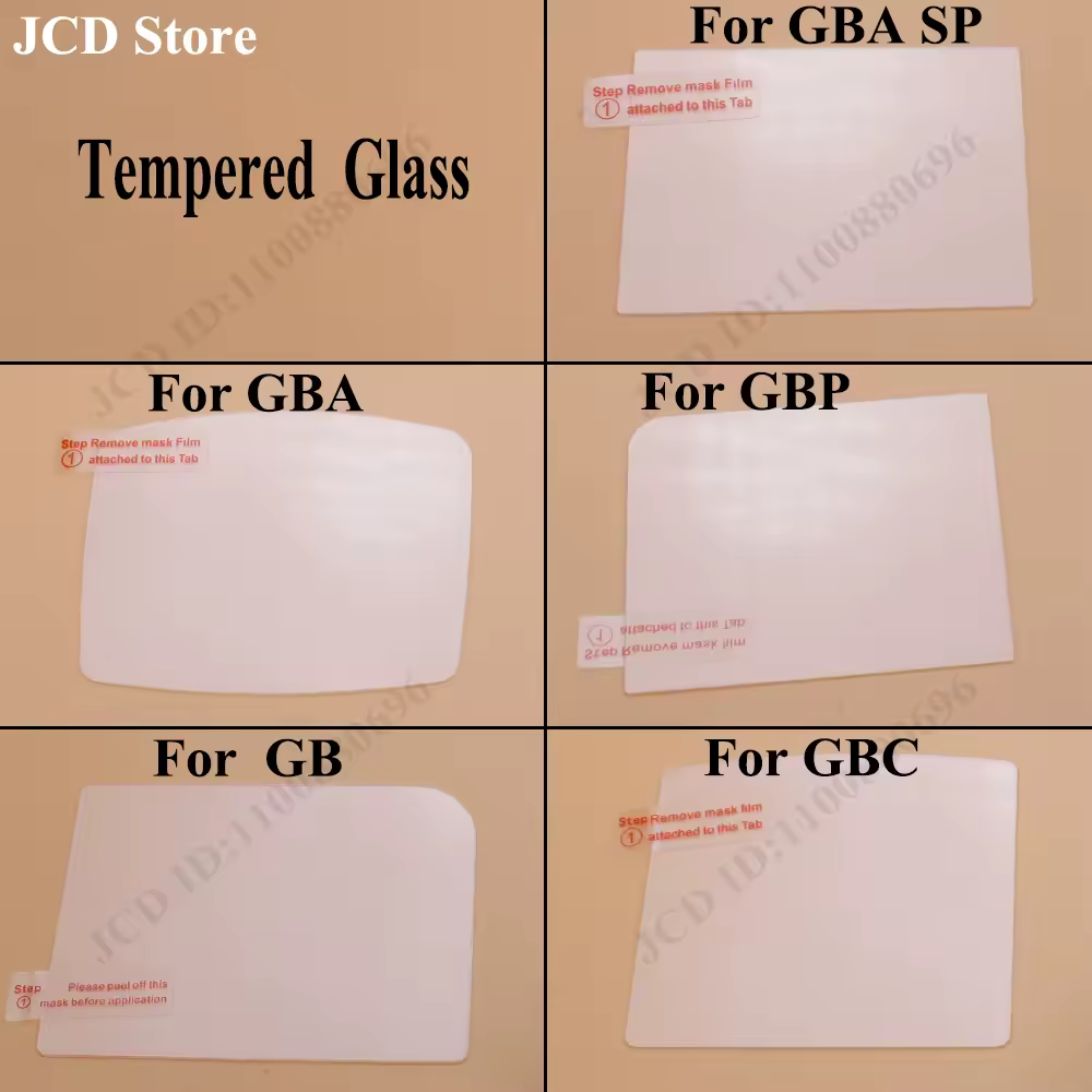 1 piece Protective film Anti Scratch Tempered Glass protector For Gameboy GB GBA GBC GBP GBA SP Game Console Screen Protector