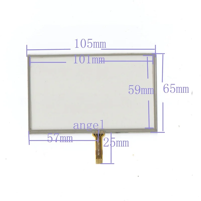 4.3 inch 4-wire GPS Mp5 MP4 Solder Type Resistive Glass Touch Screen 105*65mm