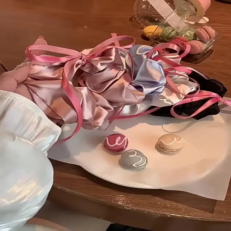 

Женская повязка для волос, милый французский бант, резинка для волос для толстой кишки, резинка для волос, женская веревка для волос, каваи, аксессуары для волос