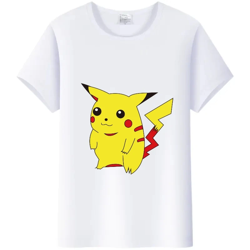 Moda giapponese Anime Pokemon Pikachu t-shirt donna camicie Tees uomo abbigliamento bianco Hippie camicetta Streetwear Y2k Plus Size top