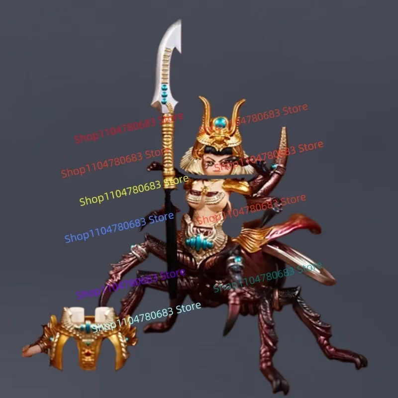 

MOC Building Blocks: Mini Figure Egyptian Scarab Queen Armor Assembly Model with Accessories—Decorative Toy and Holiday Gift
