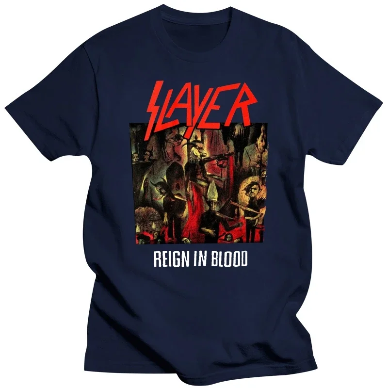 2024 HOT  New Fas Hion\'S Buy T Shirts Online Crew Neck Short Sleeve Office Slayer Reign In Blood Tee For Men 011852