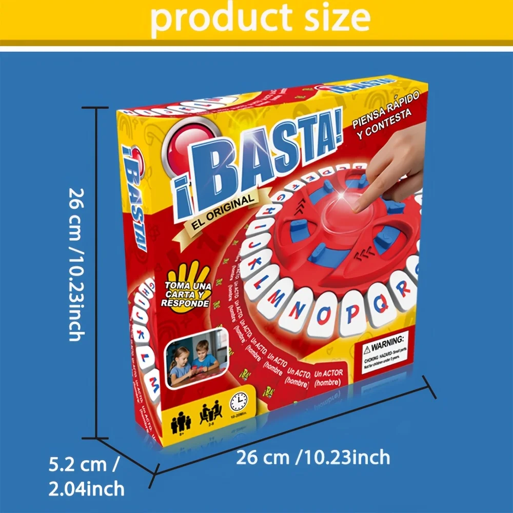 26-Key Upgraded Version Spanish Board Games Fast-Paced Family Table Game The Quick Thinking Letter Pressing Tapple Family Games
