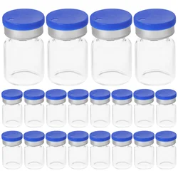 20pcs Laboratory Glass Vial Tube Small Vials Sealed Lid Test Tubes Leakproof Laboratory Glass Vial Tube 5ml