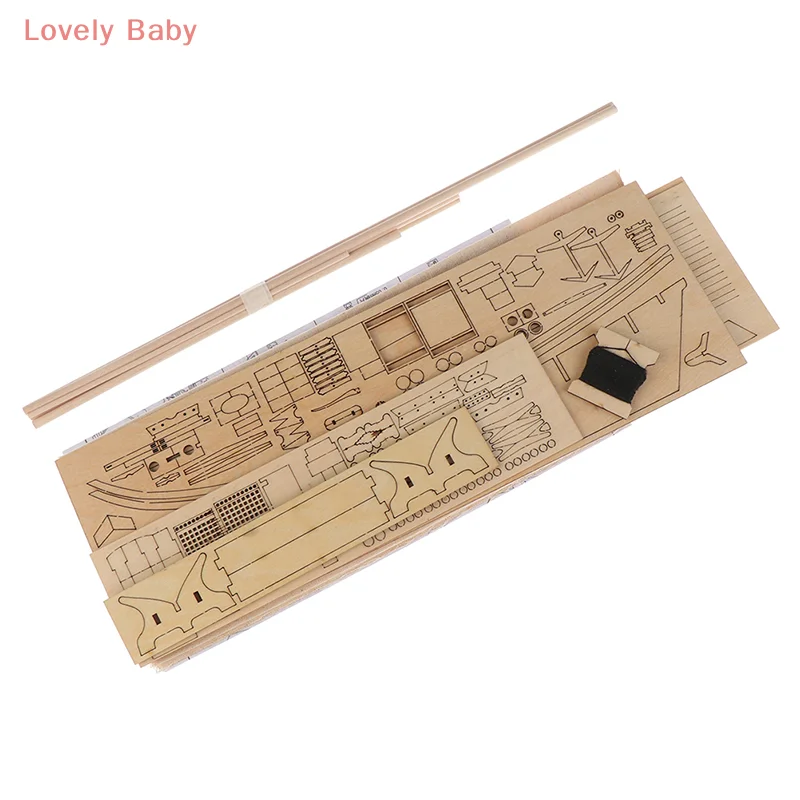 【BBS-7】 1:130 Vela DIY Modelo de ensamblaje de barco Decoración de barco de madera clásica Madera