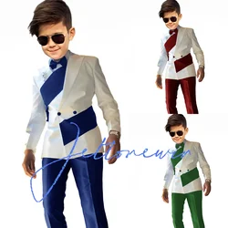 Wedding Boy Suit 2 Piece Set Double Breasted Blazer Tuxedo for KIds Party Clothes Custom Size 2-18 Years Old Boy Suit