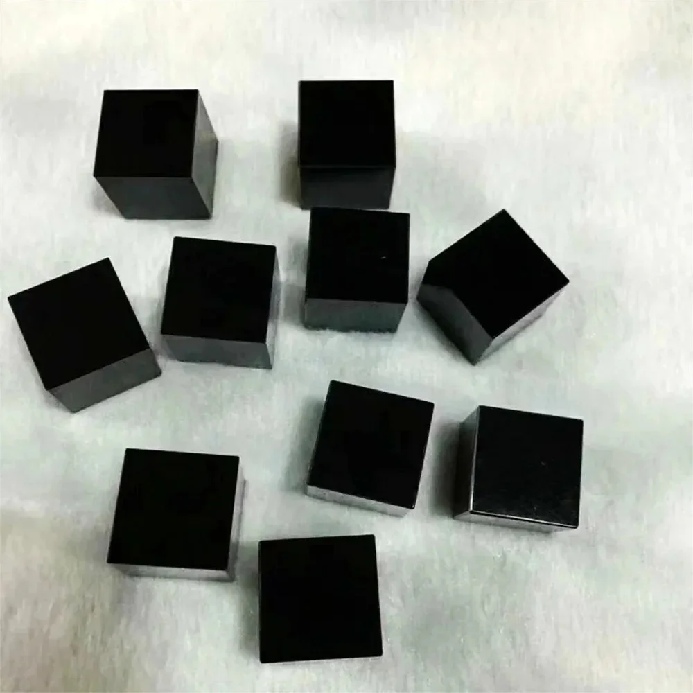 1p/2pcs Natural high quality spiritual polished obsidian square stone carvings healing black crystal cube for gifts decoration