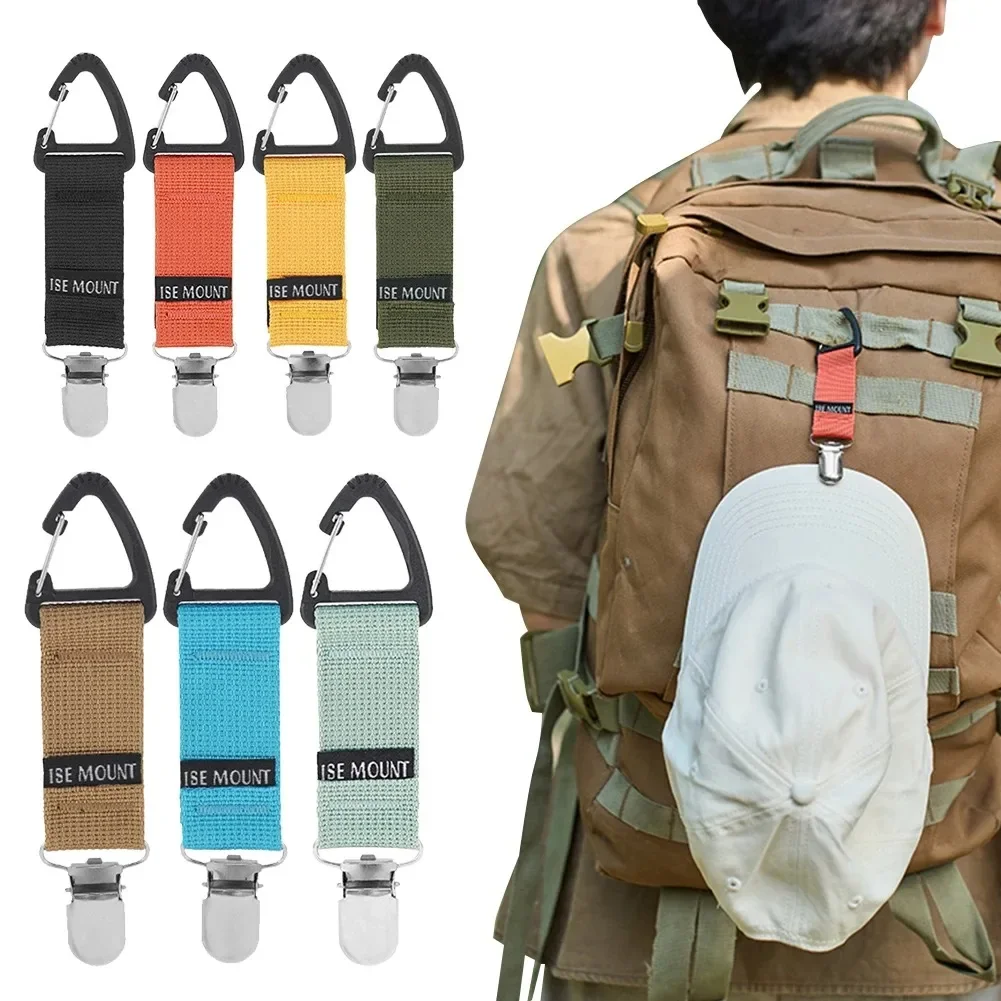 

Multifunctional Backpack Clips Hat Keeper Clip Glove Clip Carabiner Outdoor Travel and Camping Tool Triangular Webbing Buckle