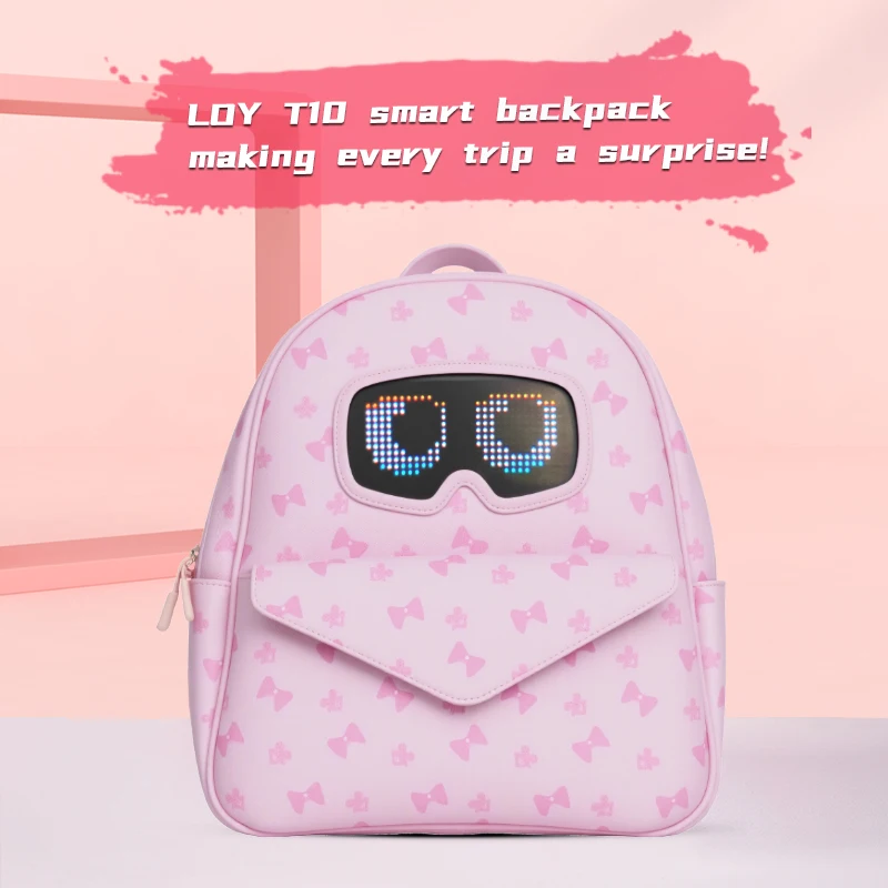 Tas Ransel Anak TK Sekolah LED Screen Cute Eyes Baby, Kontrol Aplikasi, Tahan Noda, Ransel Anak-anak