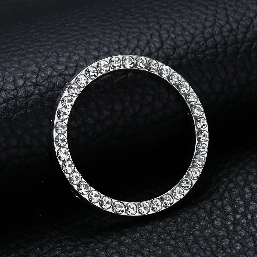 

4pcs Car Decorative Ring Rhinestone Accessories Push Button Cover Bling Start Stop Engine Car Interior Upgrade