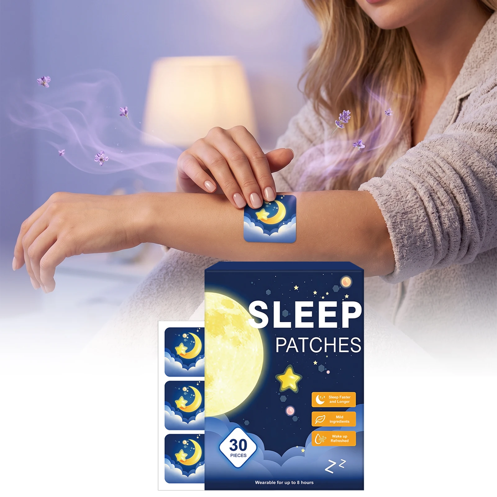 Sleep Aid Patches Help Improve Sleep Quality Relieve Insomnia Decompression Calming Fragrance Thin Skin‑Friendly Sleep Stickers