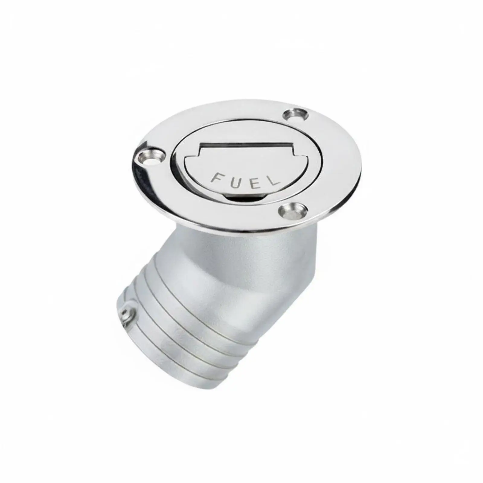 Marine Fuel Filler Cap 316 Stainless Steel Angled Petrol Deck Neck Secure Refill for Boat RV Owners