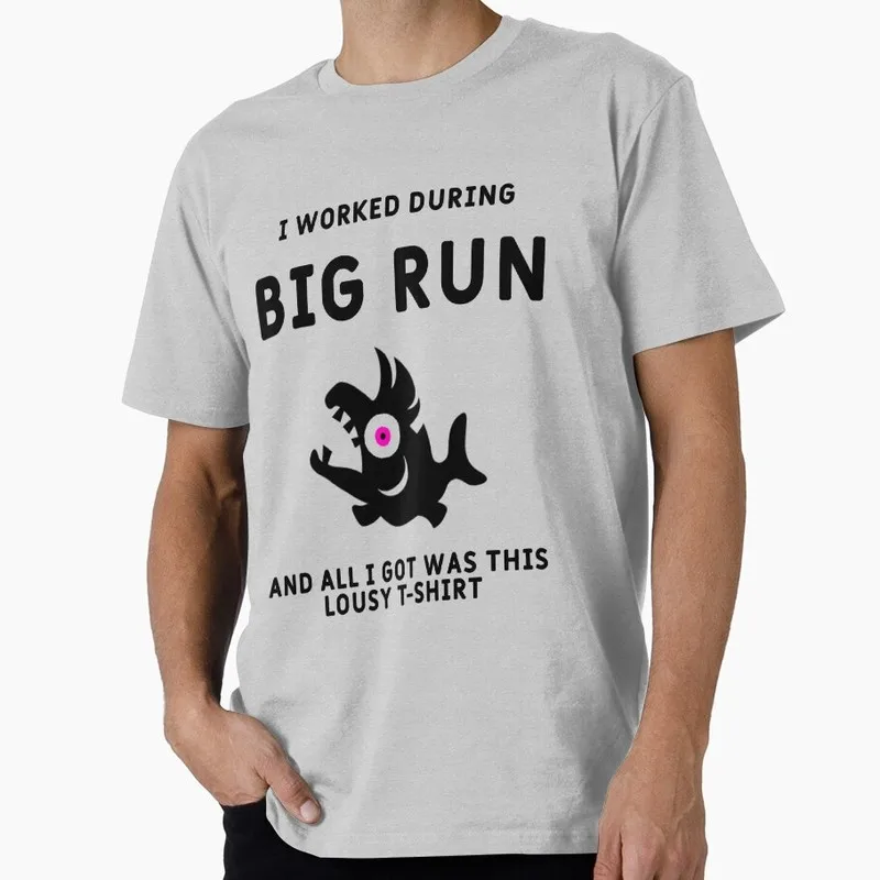 Big Run - Employee-Issued Videogame Splatoon Gift T Shirt for Gamer 1130 Short Sleeve Graphic Clothes Unisex Tee US Size S-6XL