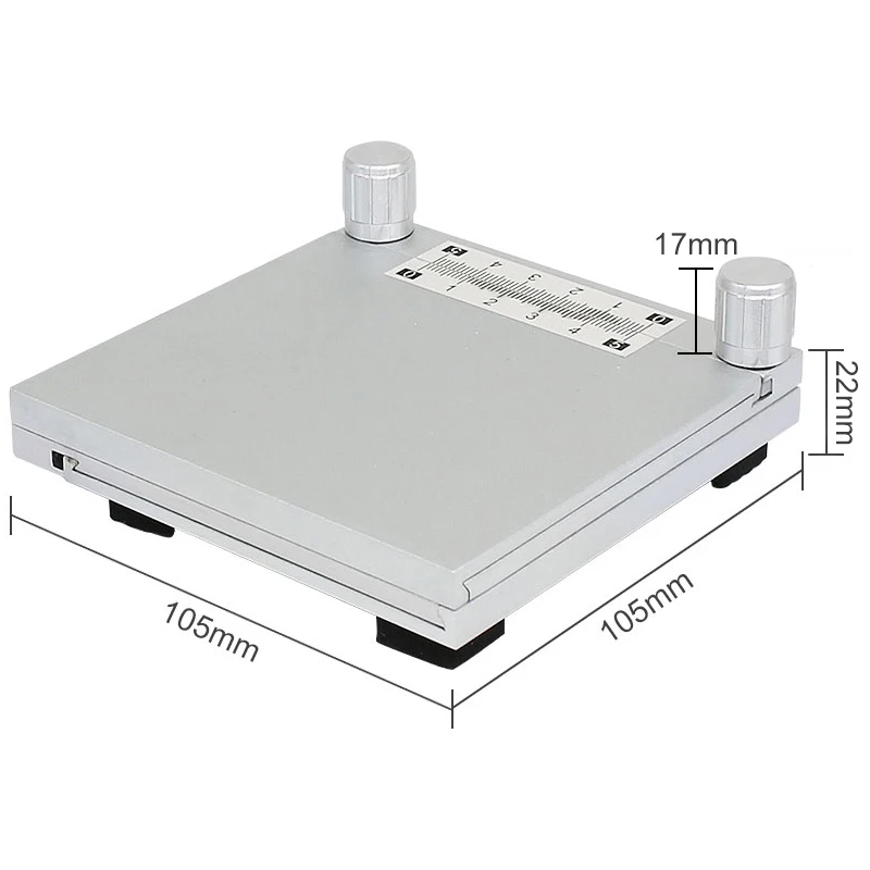 Imagem -03 - Alumínio Alloy Microscópio Precision Stage Rota Bidirecional Mesa Mecânica de Trabalho Stand X-y Distância Movimento com Escala 40 mm 2-way