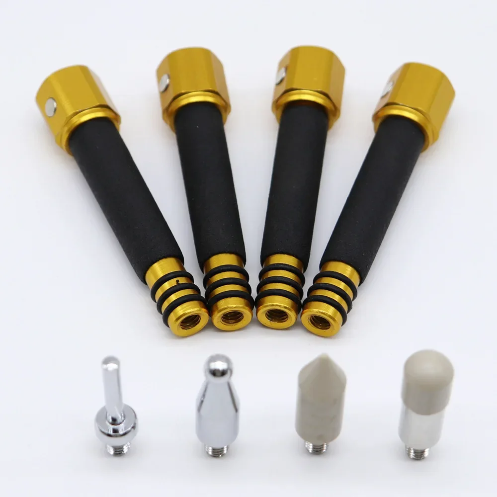 4Pcs Car Body Dent Repair Tool Paintless Tap Down Pen Magnetic Anti-Slip Grip Dent Repair Tool Detachable Tip Scratch Free Tool