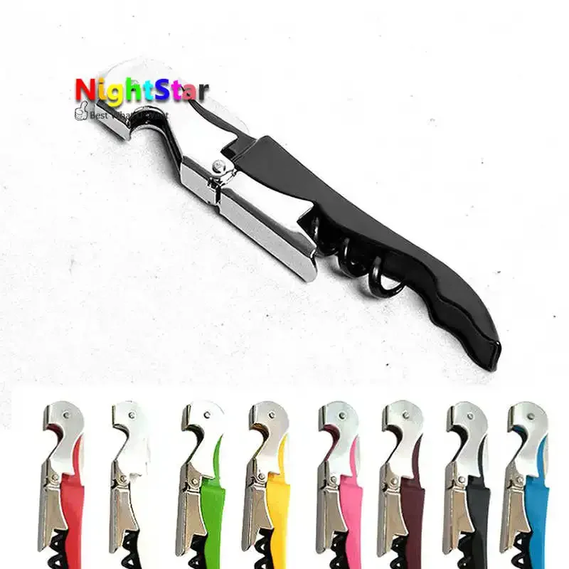 Mode Multifunktionale Edelstahl Metall Korkenzieher Wein Bier Flasche Cap Opener Mit Kunststoff Griff Farbe Zufällig