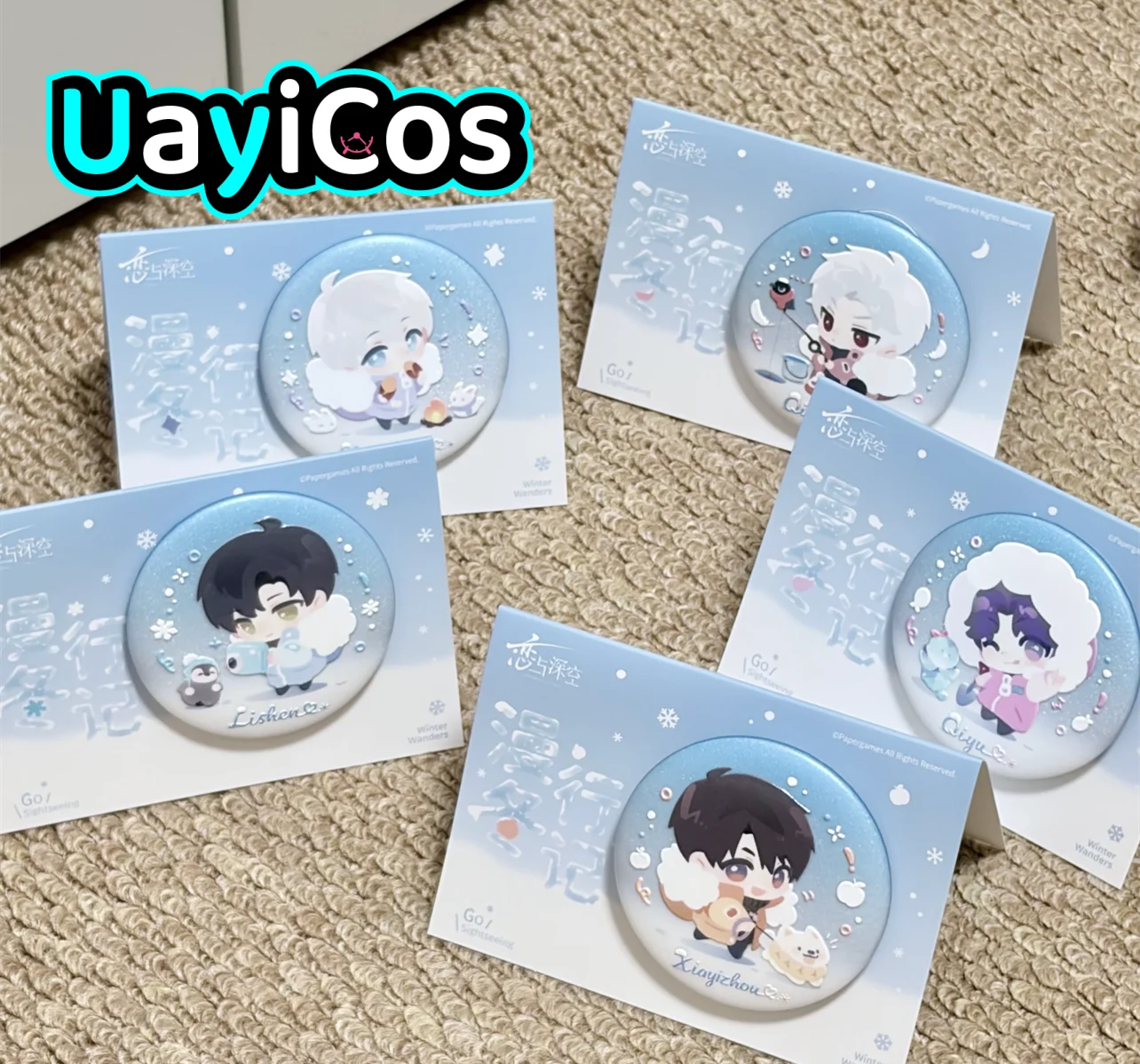 In Stock Official Game Love and Deepspace Xavier Winter Wanders Stuffed Plushies Doll Clothes Keychain Bag Badge Notebook Card P