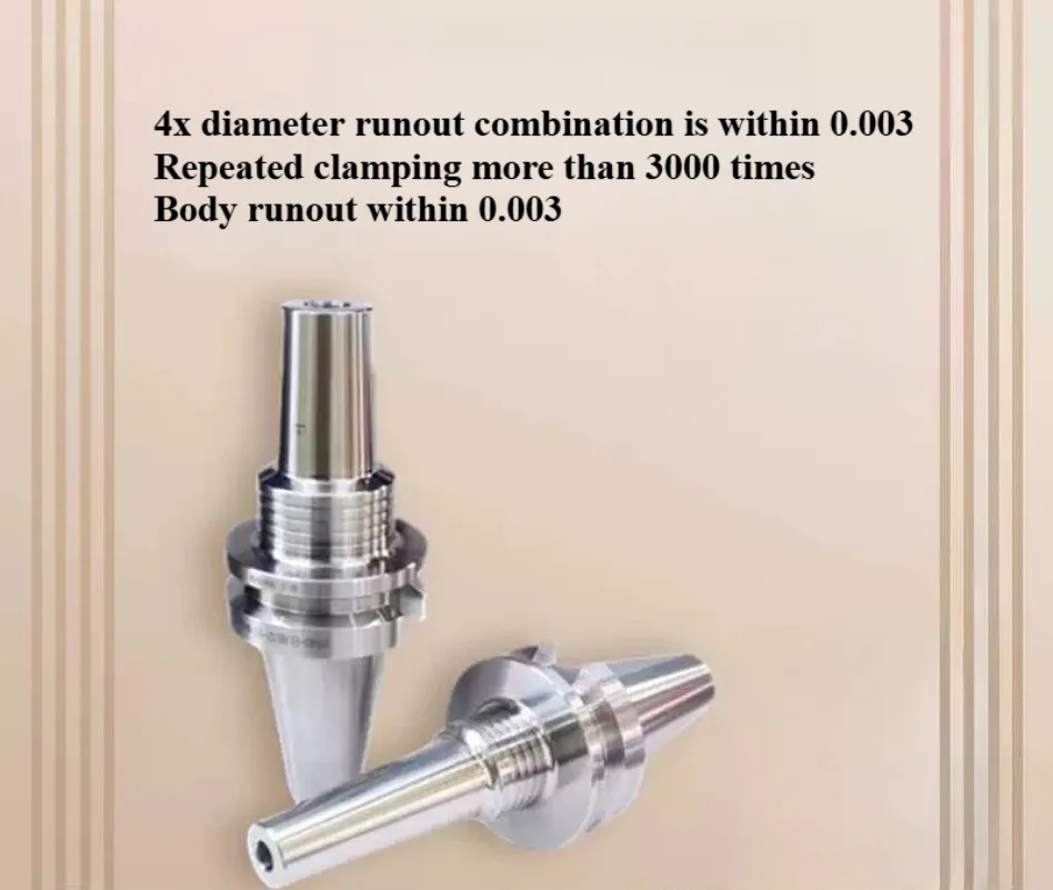 For CNC Machining Center BT40 Stainless Steel Shrink Fit Tool Holder High Precision Anti-Rust Anti-Crack Thick Wall