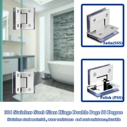 304 stainless steel glass hinge 90 degree hinge shower room fitting bathroom door splint