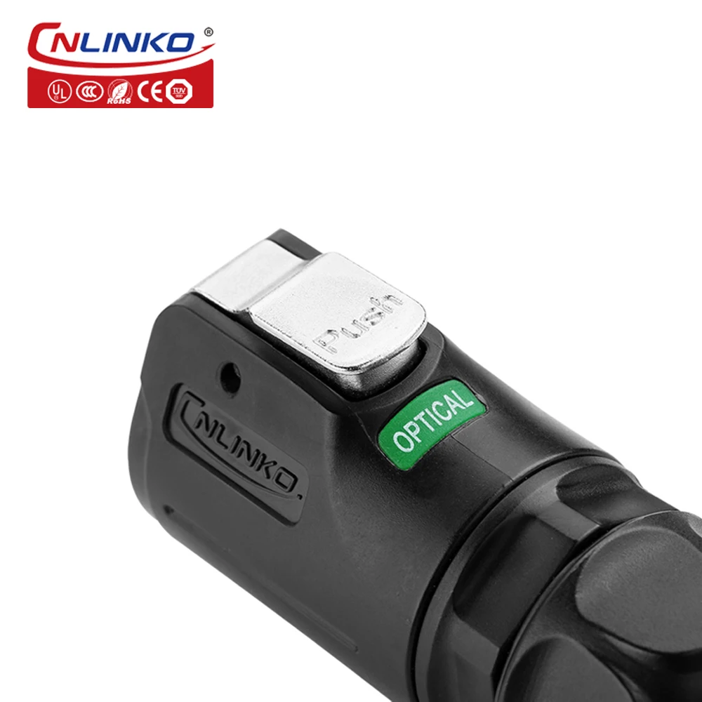 CNLINKO Waterproof IP68 M24 Drop Cable Fast Install Plastic LC Fiber Optical Quick Assembly Connector for Fiber Optic Equipment