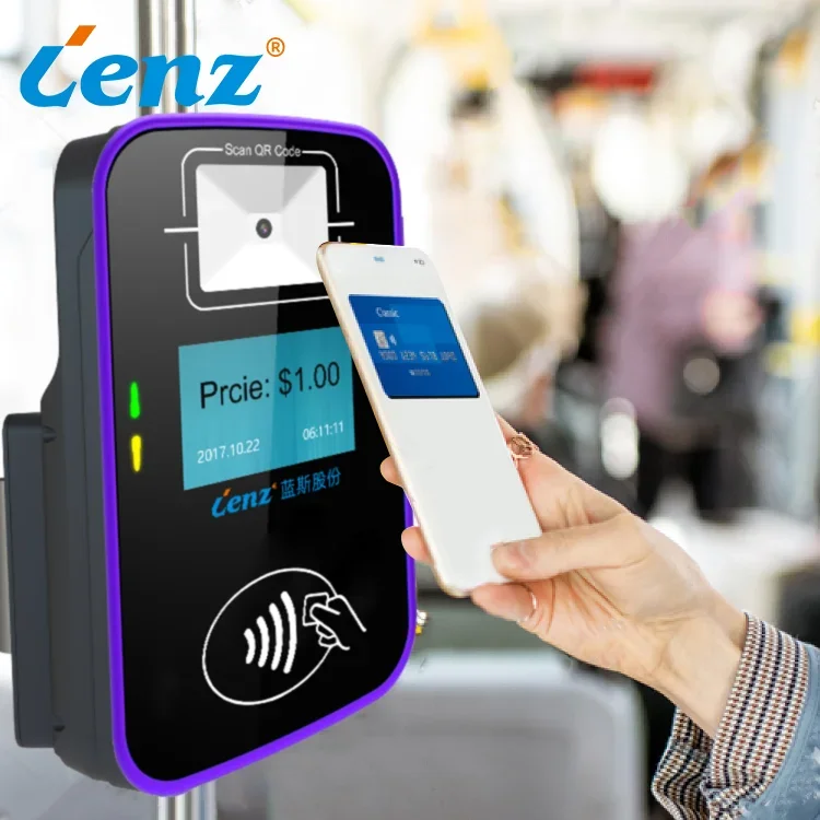 WiFi 4G Automatic Cashless Public Fare Ticket OR Code Bus Payment Machine Contactless Validator