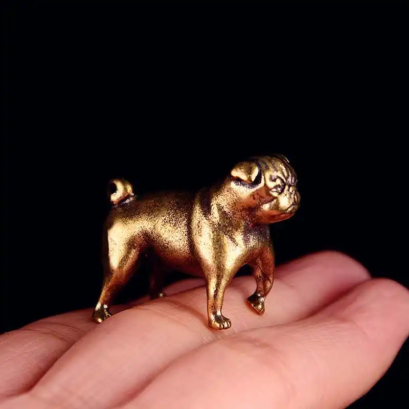 Vintage Brass Dog Figurine - Small Collectible Desk Decor Figurine for Living Room, Office deal for Gift Statues for Home Decor