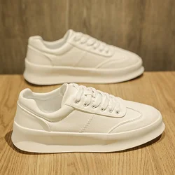 Lightweight Men Sneakers Genuine Leather White Shoes Fashion Breathable Retro Training Shoes Athletics Sport Casual Shoes Studen