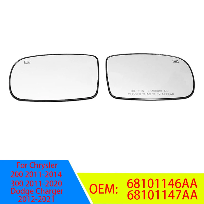 Car Reversing Mirror Lenses Rearview Mirror Lenses Reflector Glass For Chrysler 200 Dodge Charger 68101146AA 68101147AA