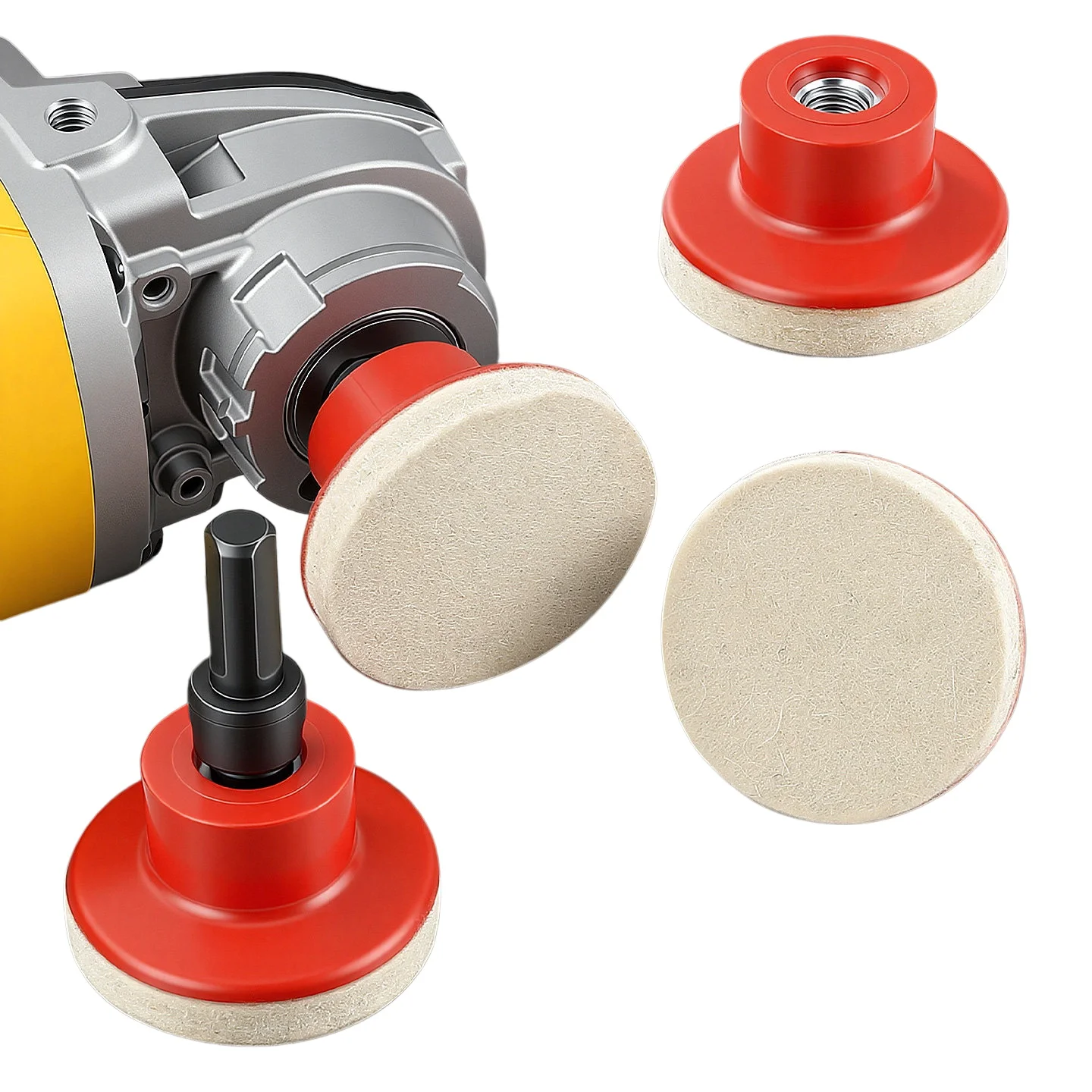 

2Inch 50mm Wool Buffing Polishing Wheel M10 Backing Pad for Electric Drill Grinder Metal Glass Ceramic Polishing Accessories