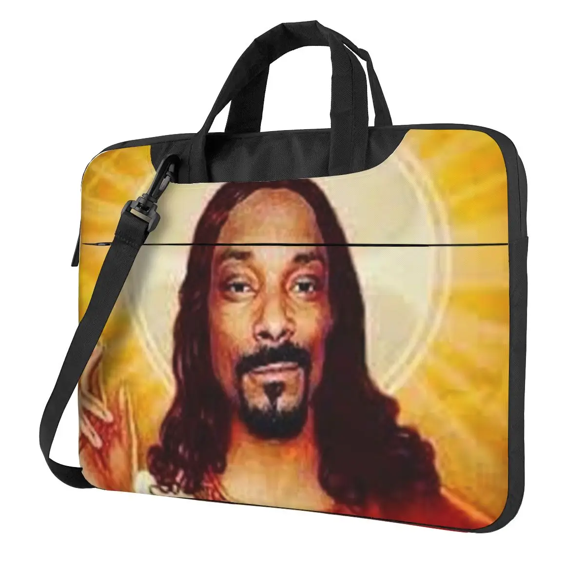 Snoop Dogg Goes Jesus Crossbody Laptop Bag Case Computer Bag 13 14 15.6 Inch Notebook Pouch for Macbook Pro Lenovo