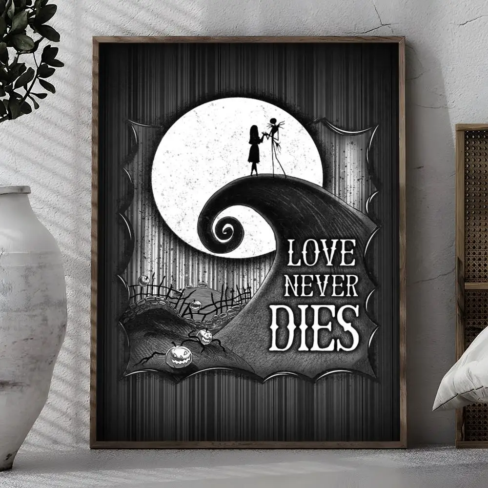 MINISO Nightmare Before Christmas Poster Removable Wall Sticker Self Adhesive Mural Home Office Living Dining Room Wall Decor view 4