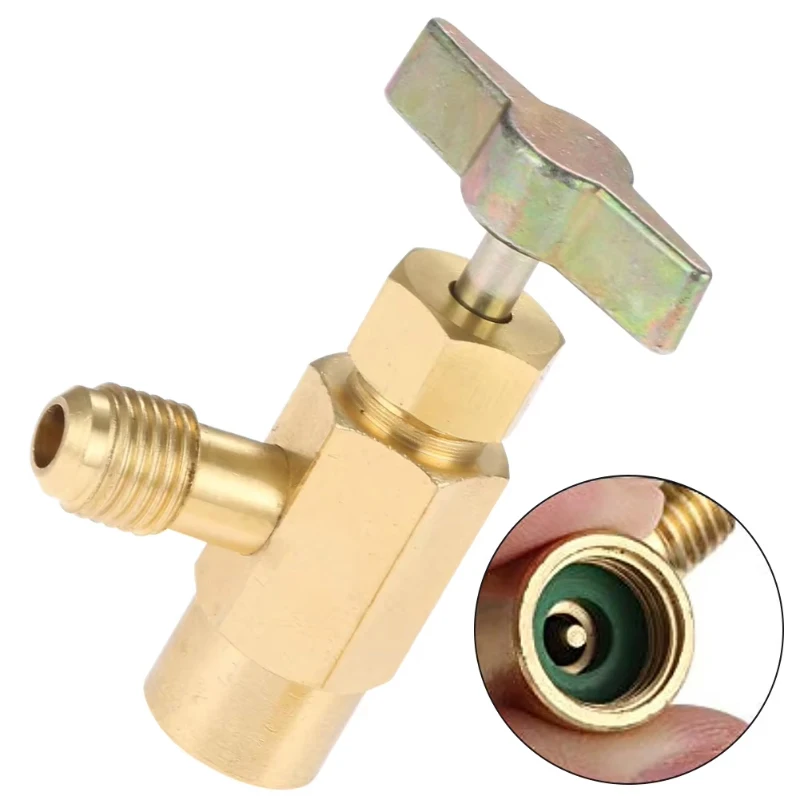 1pcs R1234YF Refrigerant 300g Auto AC Cooling Gas Self-Sealing Can with Piercer 1/2 ACME LH SS Rechargeable for Car A/C System