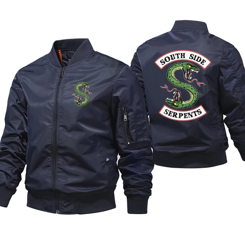 Chaqueta Riverdale South Side Serpents para hombre, cazadora de serie de TV, ropa de calle, abrigos de invierno, 5XL