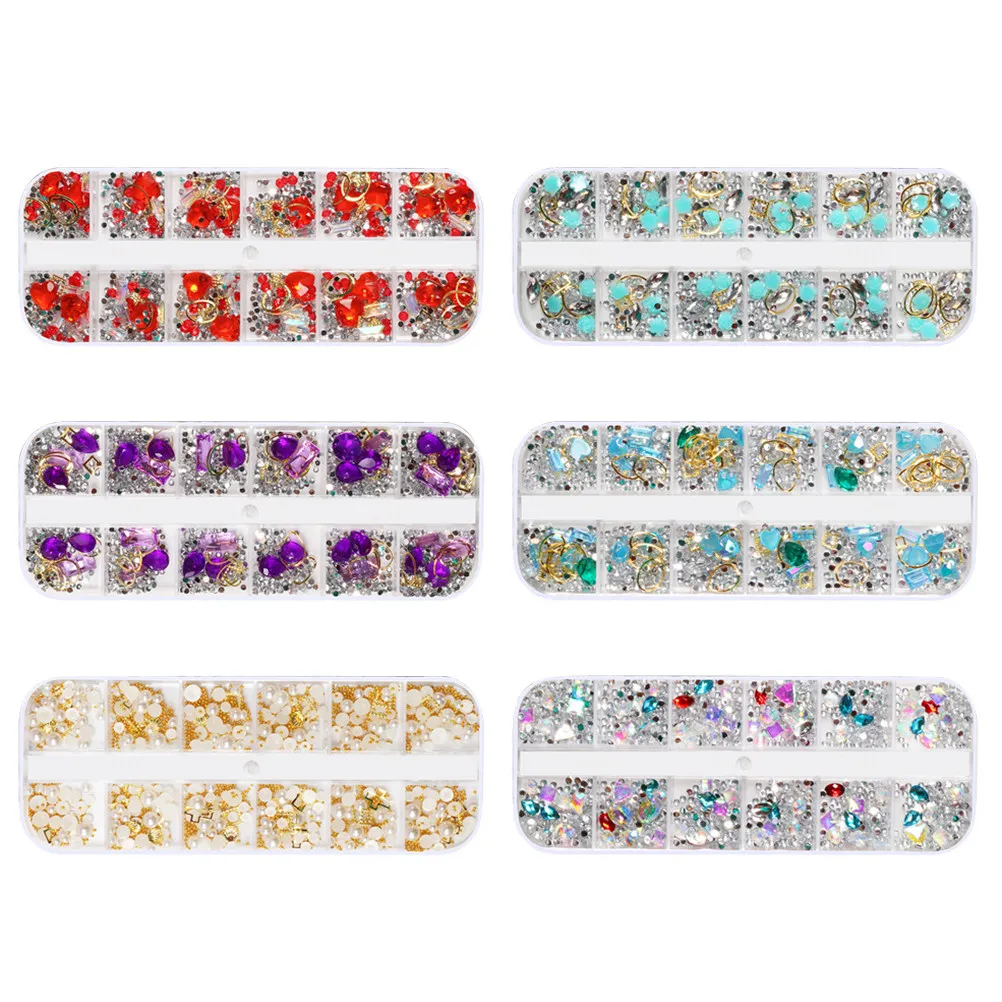 5Pcs Premium Pearl and Rhinestone Nail Art Supplies DIY Manicure Decor Set Unique Design Fine Craftsmanship for Women Ladies